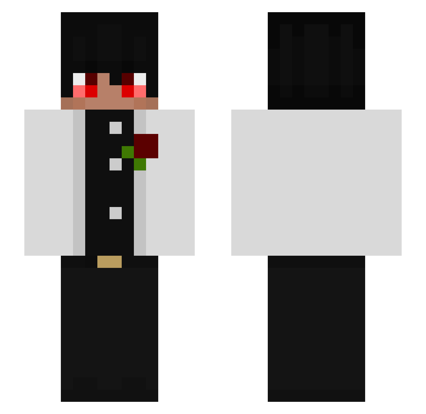 Dashwg Minecraft skin, front and back view