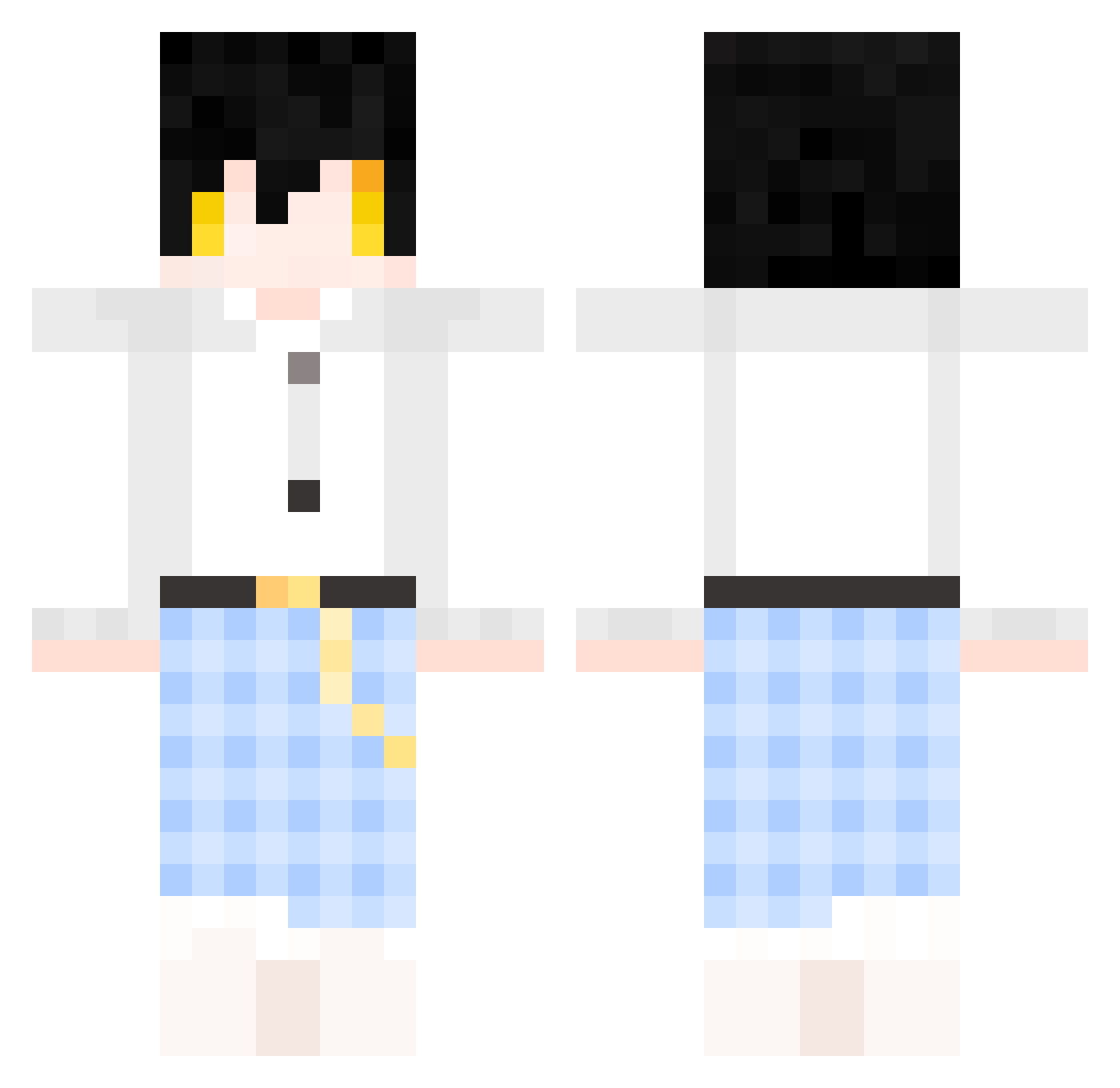 Carloskarls Minecraft skin, front and back view