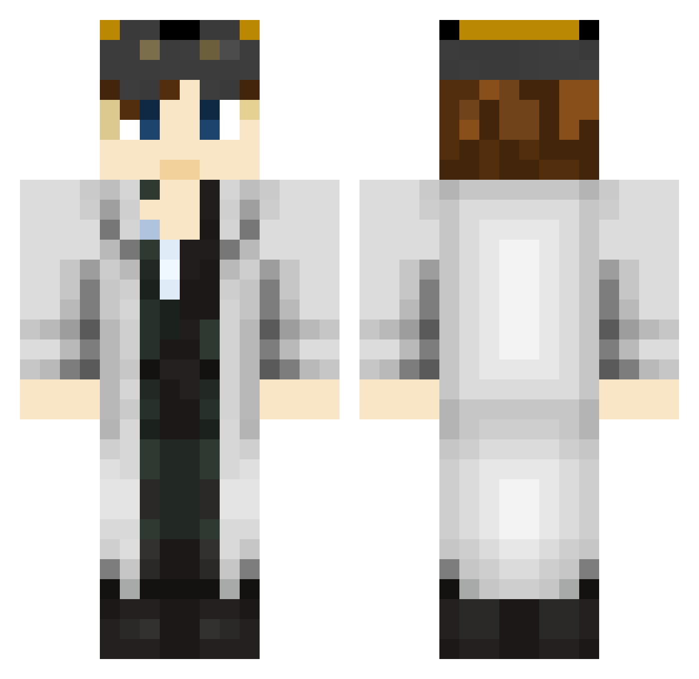 StarsIsntReal Minecraft skin, front and back view