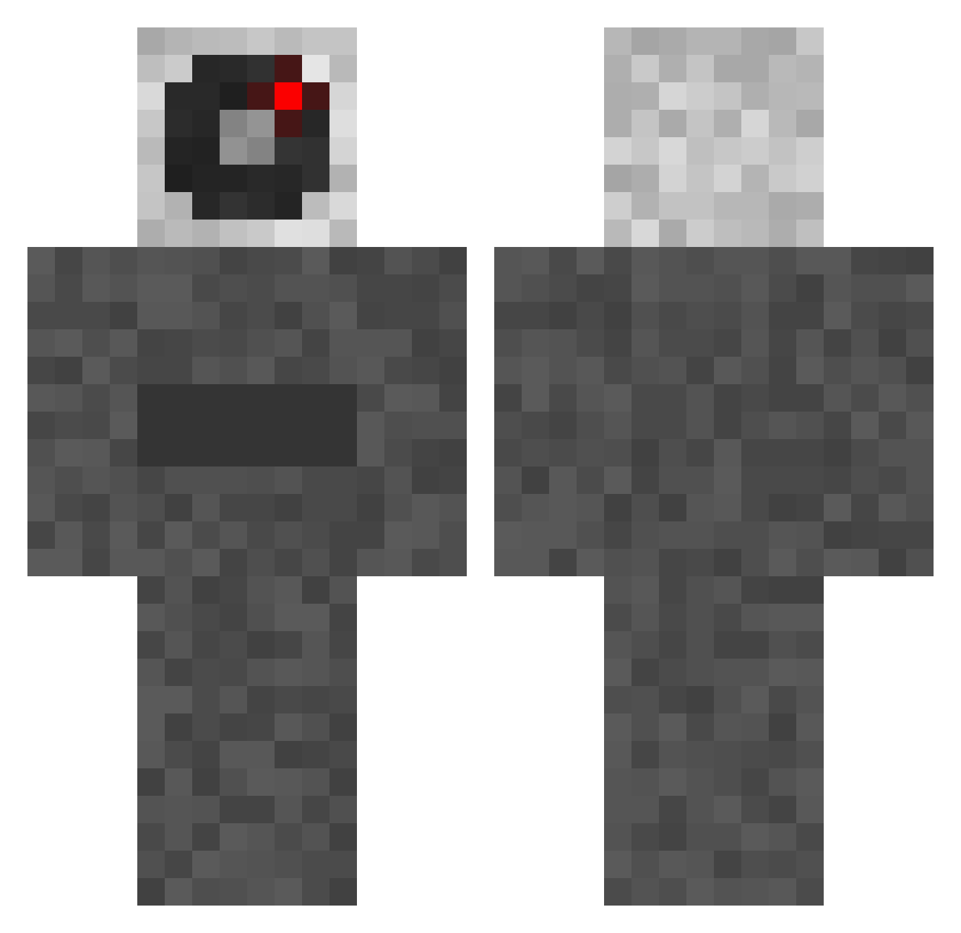 UOUOUUUOI Minecraft skin, front and back view
