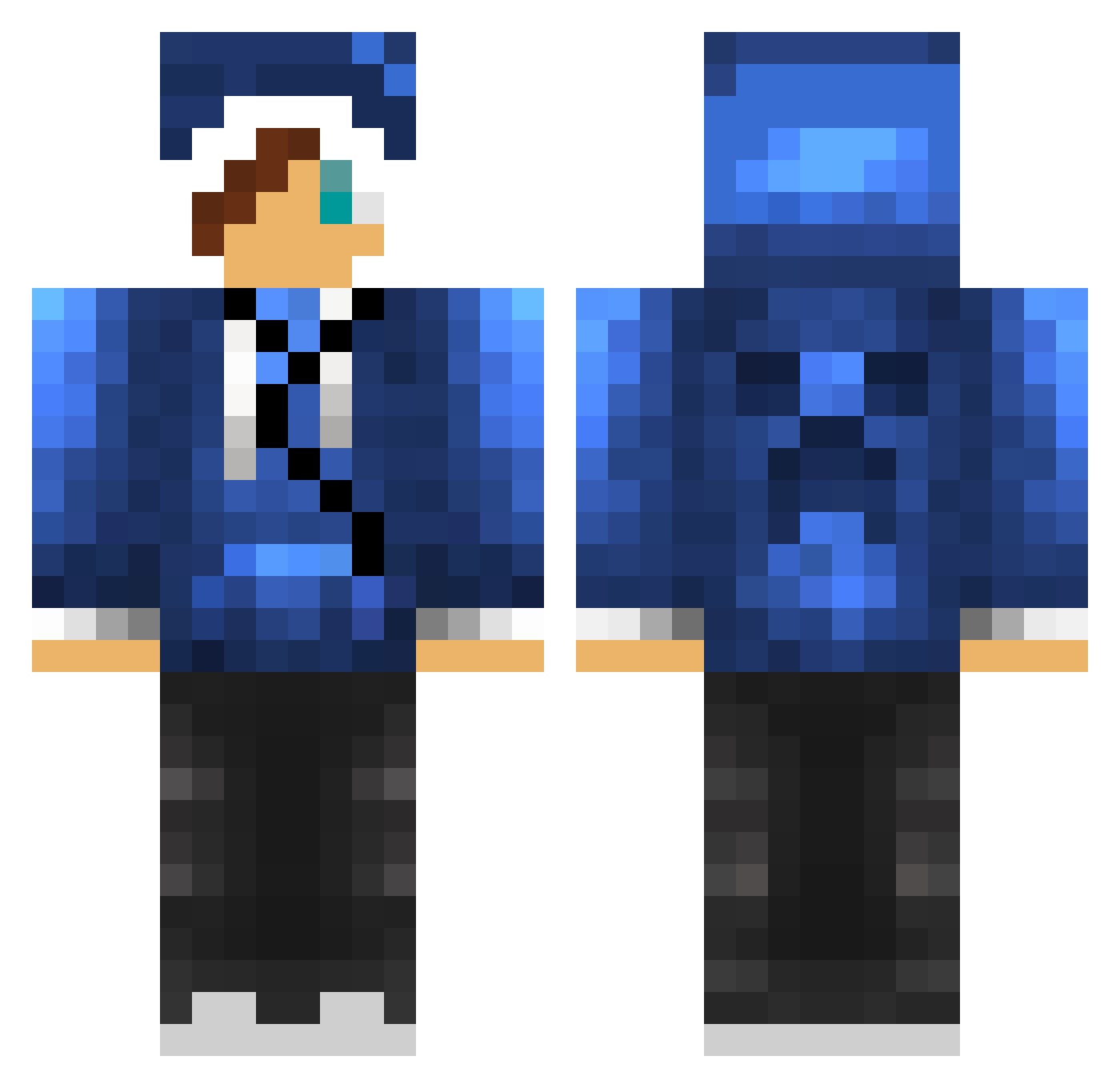 SNOW_37 Minecraft skin, front and back view