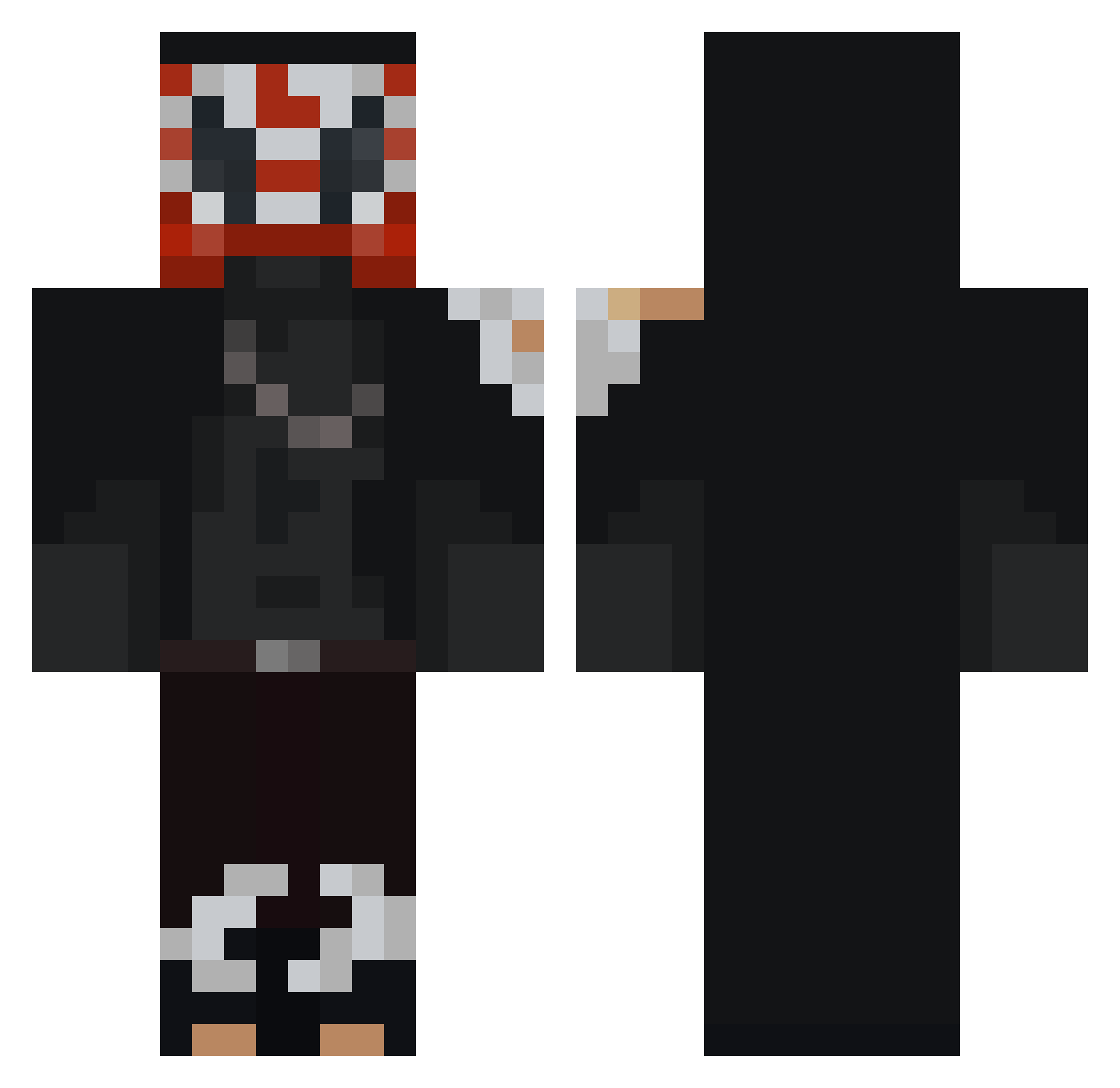 ONXsoda24 Minecraft skin, front and back view