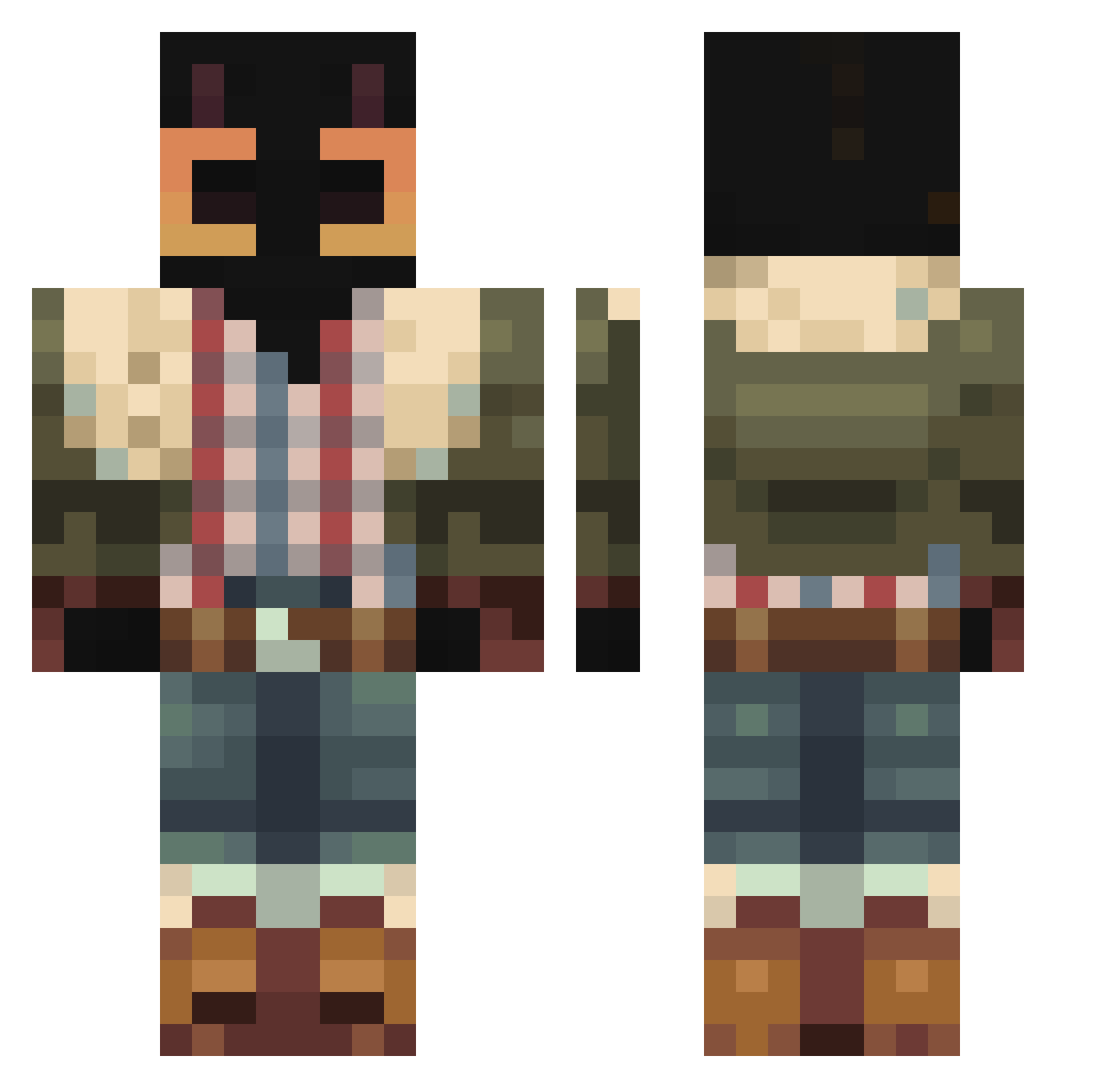 Large_Sire Minecraft skin, front and back view