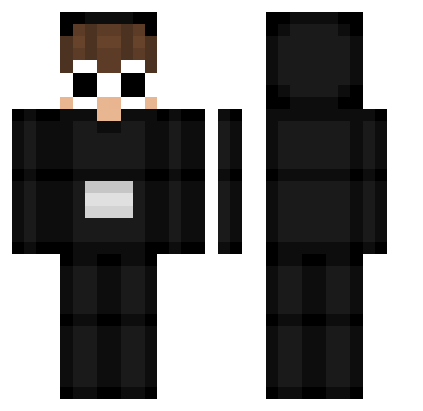 THE0retisch Minecraft skin, front and back view