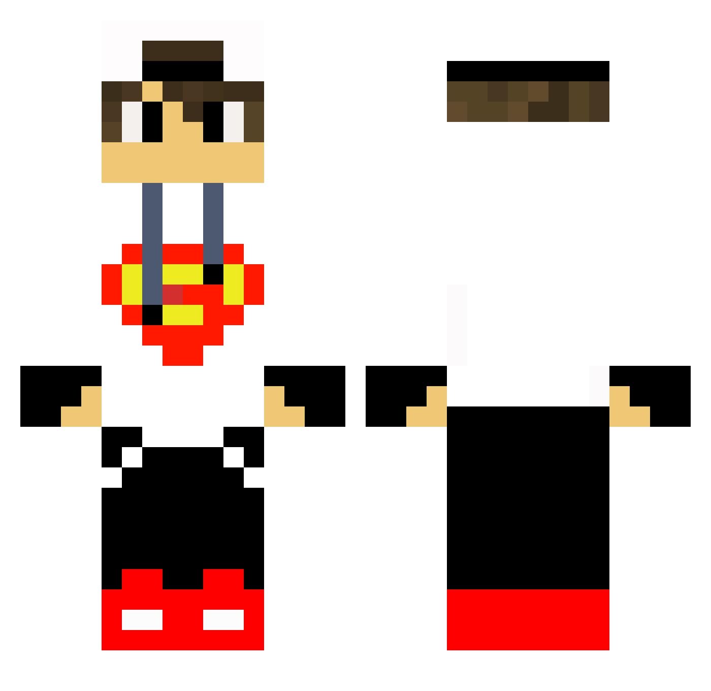 YuriPaulDylan428 Minecraft skin, front and back view