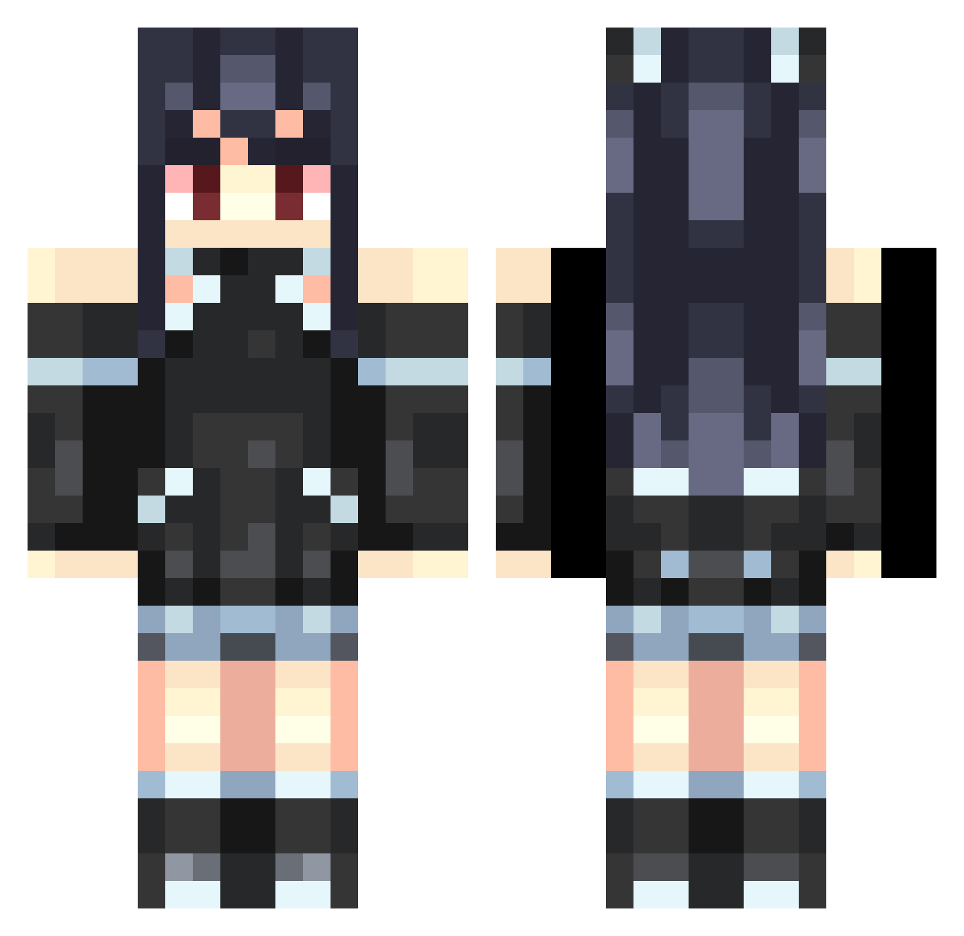 Rainy_Days107 Minecraft skin, front and back view