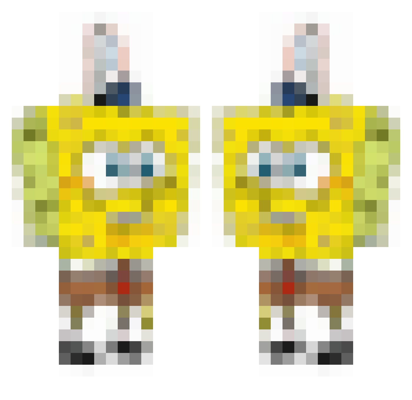 AwesomeTrashCan Minecraft skin, front and back view