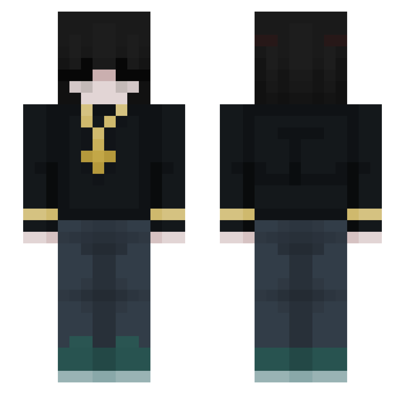 ImNuurik Minecraft skin, front and back view