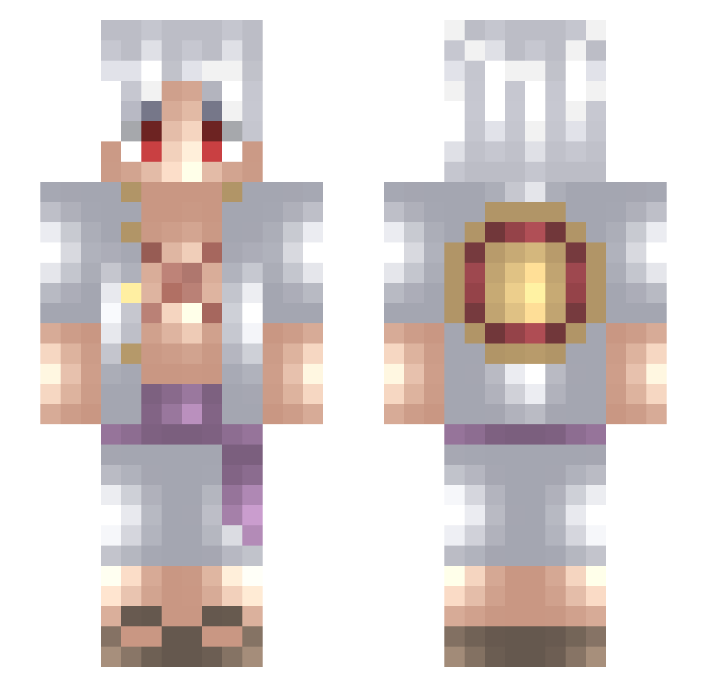 zorrotyk Minecraft skin, front and back view