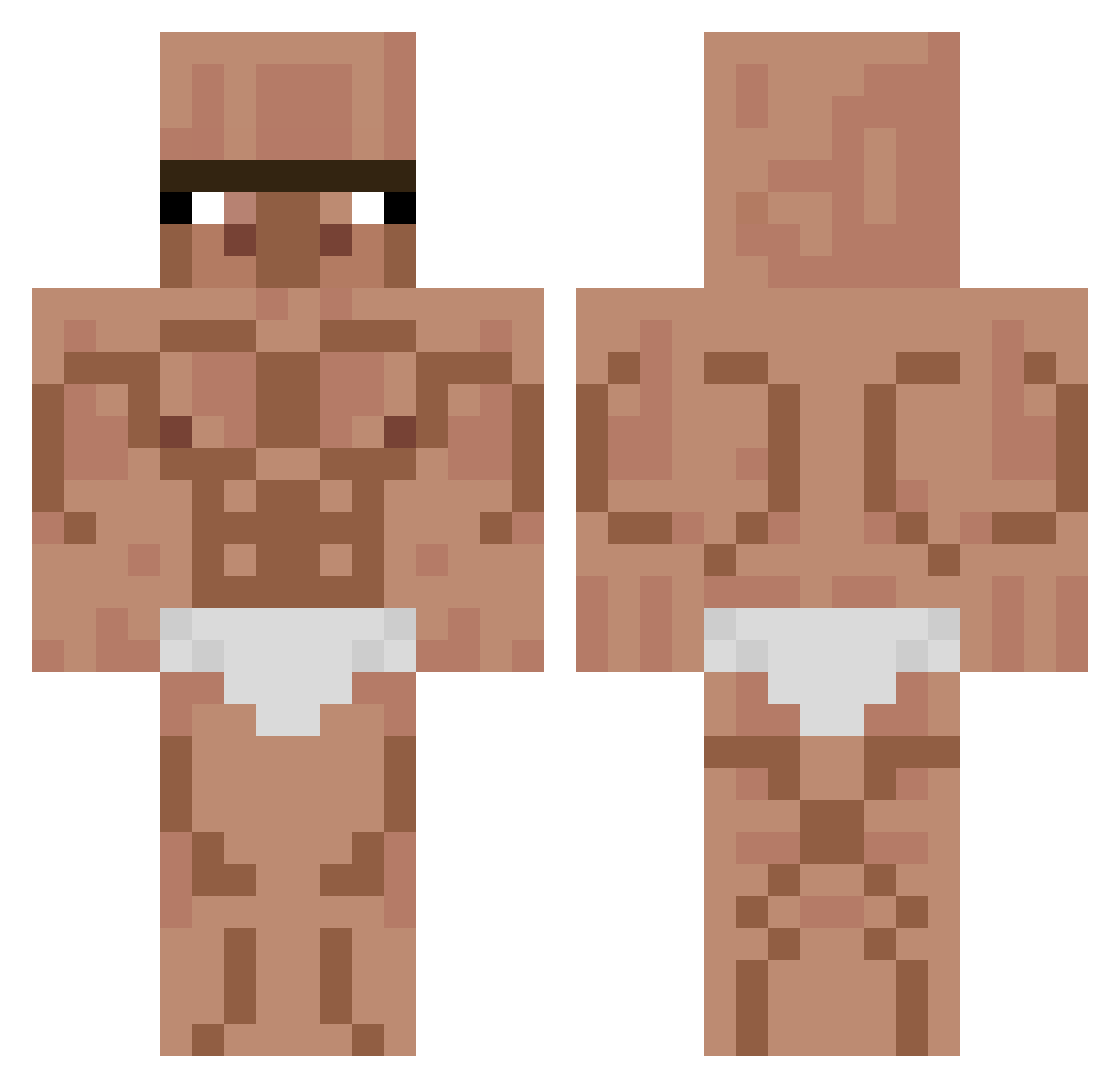 UnbekannterGHG Minecraft skin, front and back view