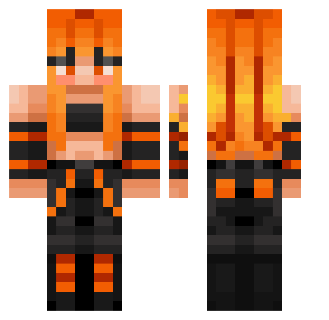 mantiz1 Minecraft skin, front and back view