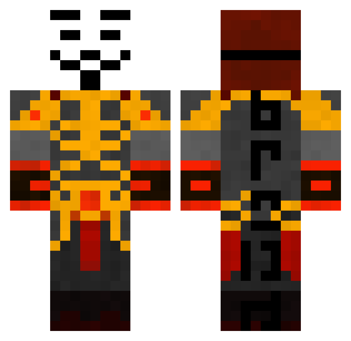 Blyadovickiy Minecraft skin, front and back view
