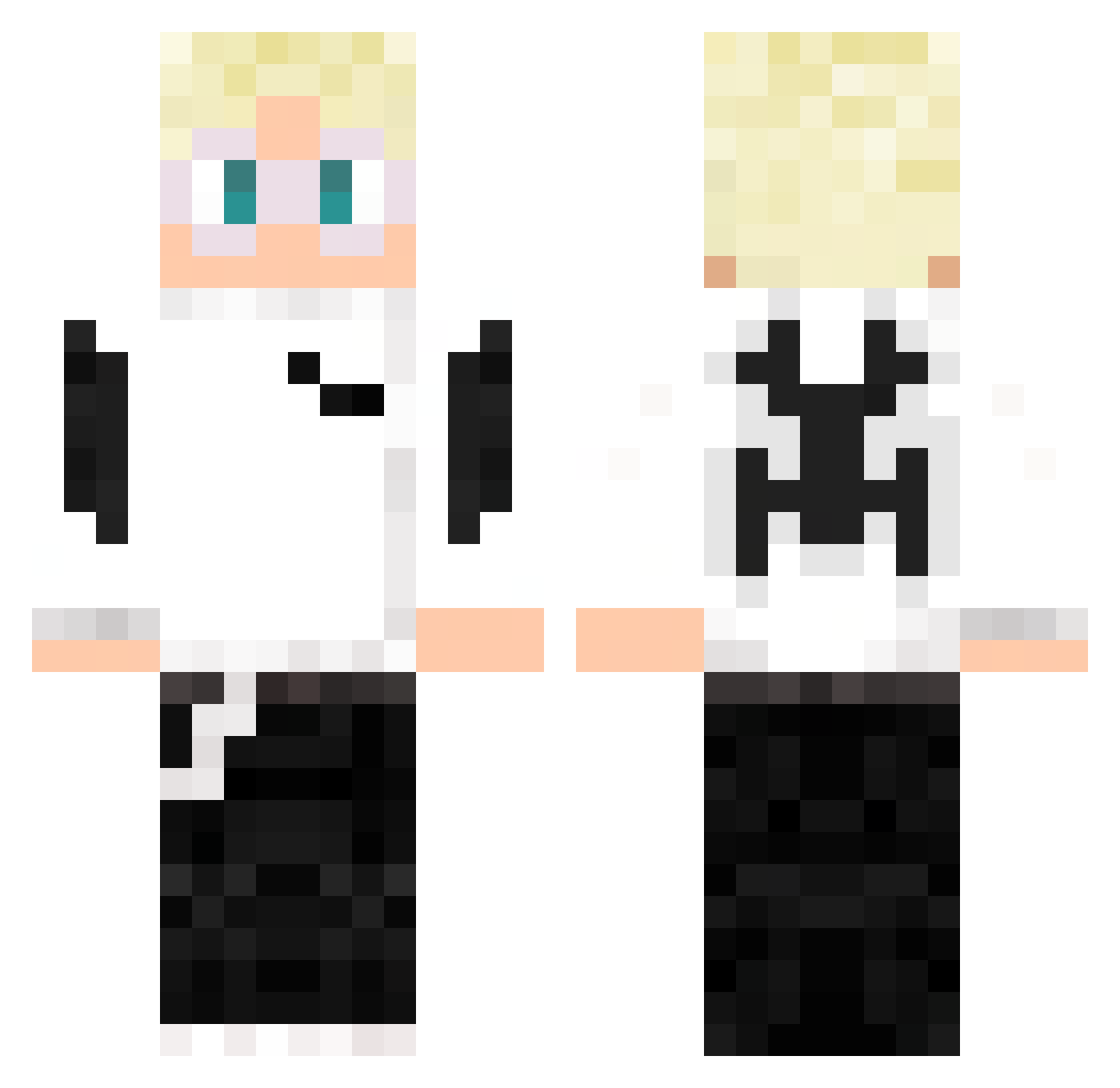 syrrx Minecraft skin, front and back view