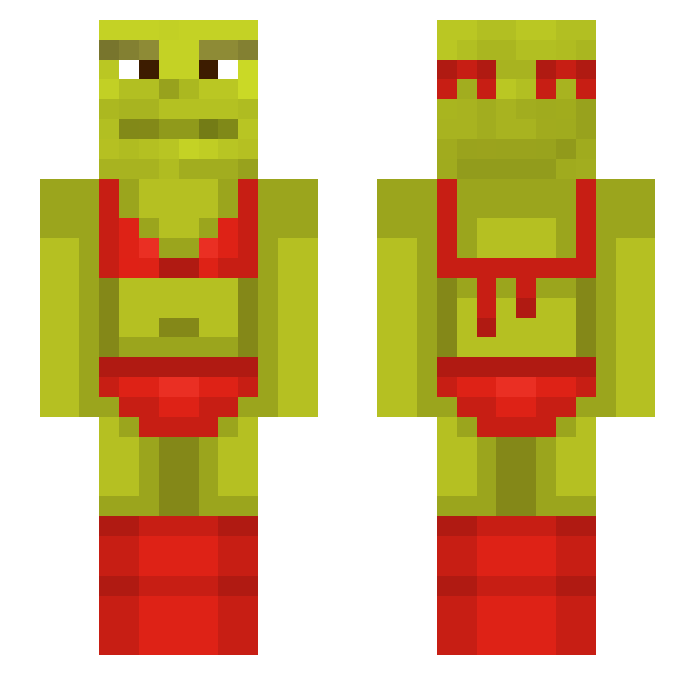 AresTheSecond Minecraft skin, front and back view
