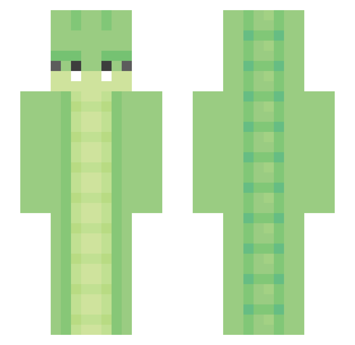 Crocodealer_ Minecraft skin, front and back view