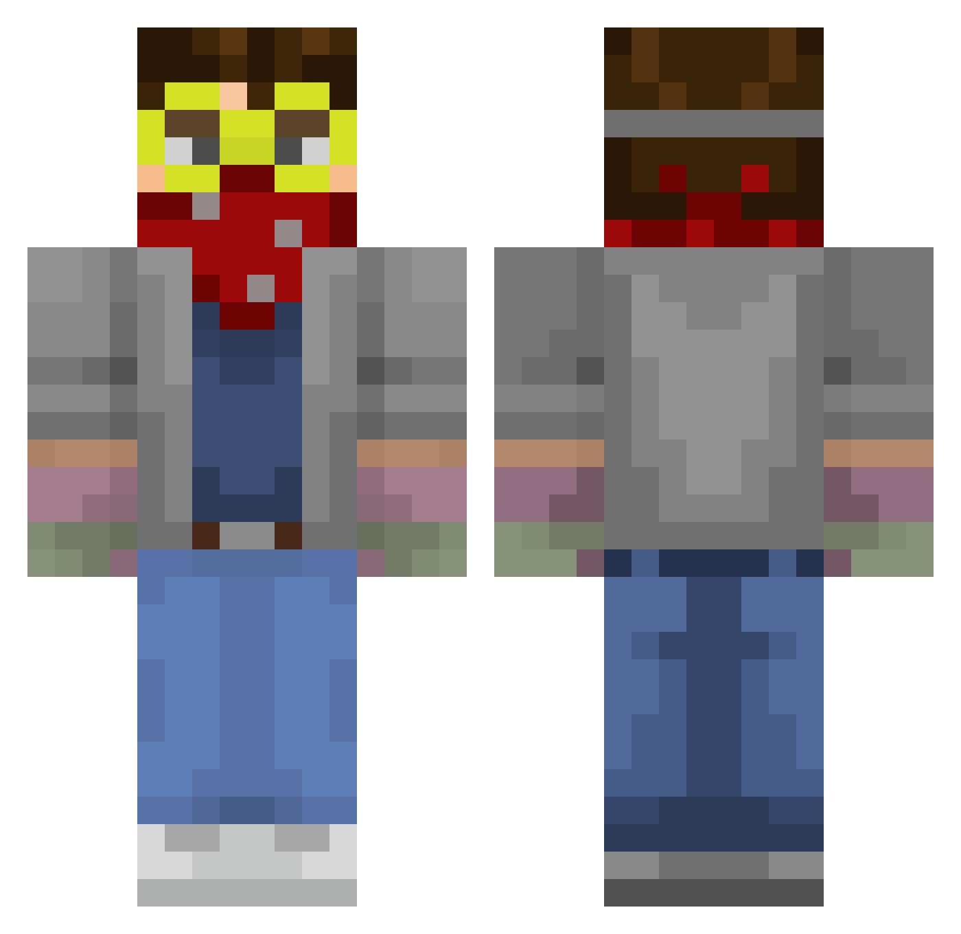Doctor_DNA Minecraft skin, front and back view