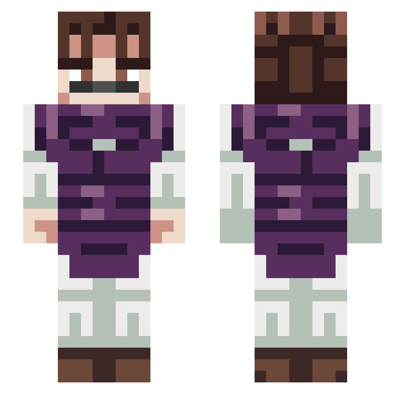 combyn Minecraft skin, front and back view