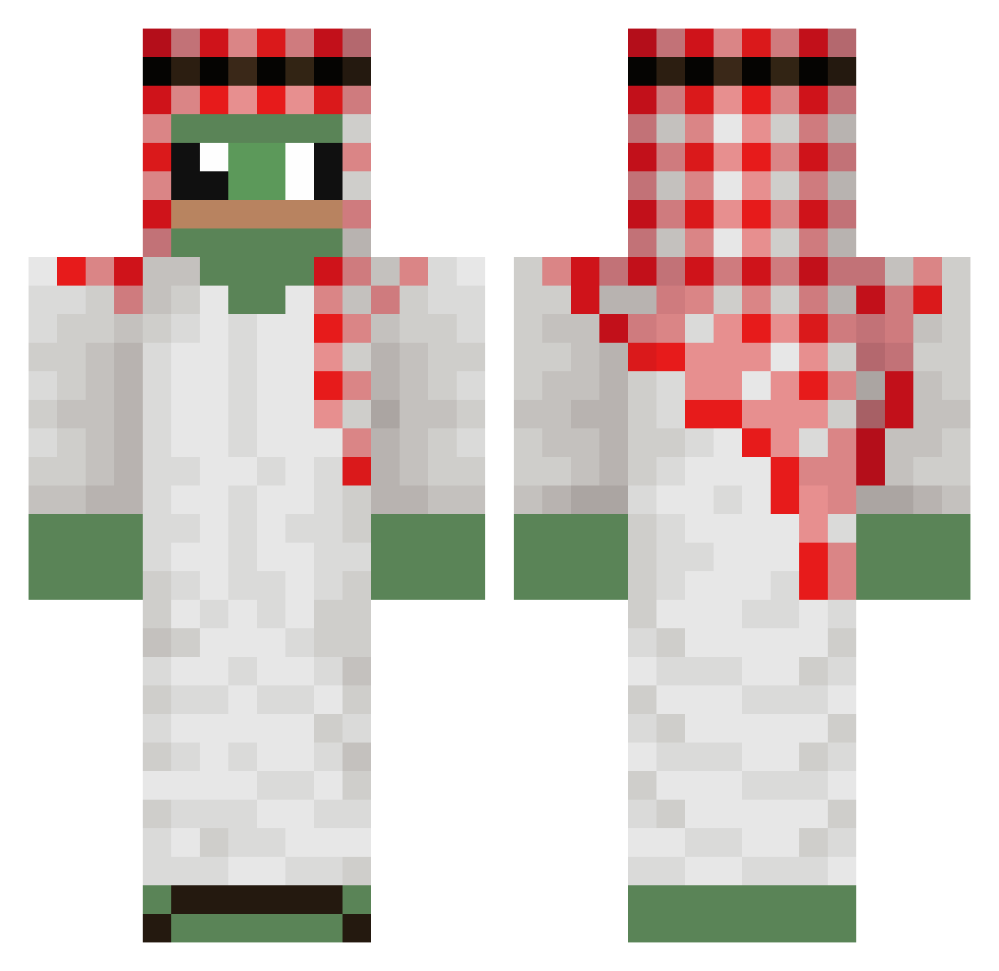 SSMystic Minecraft skin, front and back view