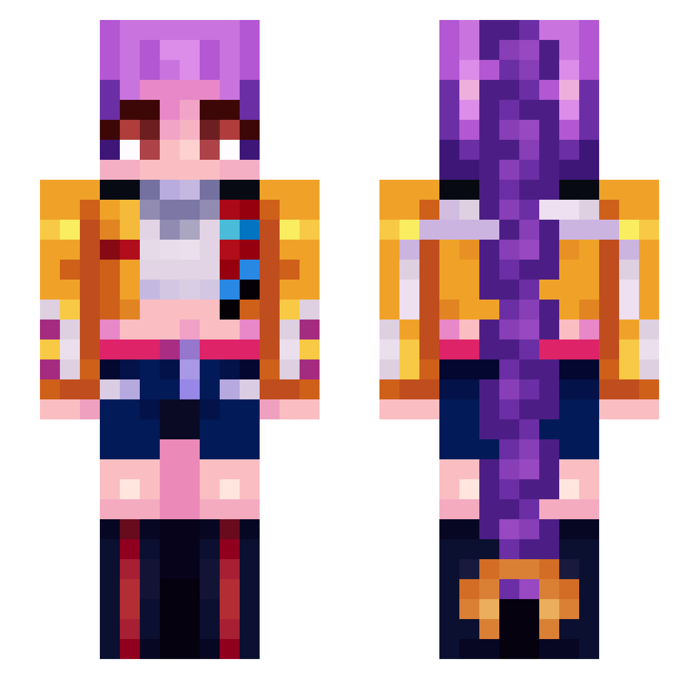 Jonjio Minecraft skin, front and back view