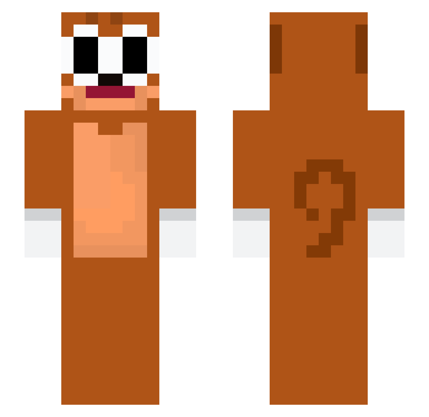 zRqld Minecraft skin, front and back view