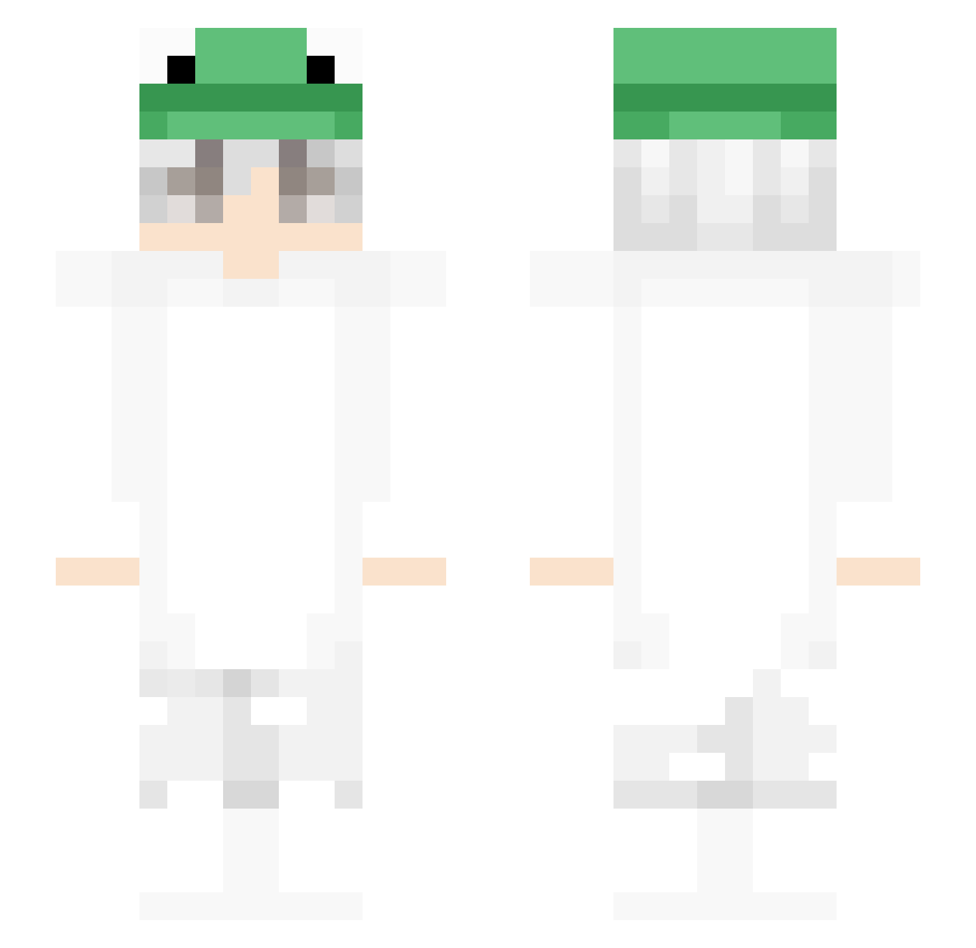 WABGAMERPROSWEAT Minecraft skin, front and back view