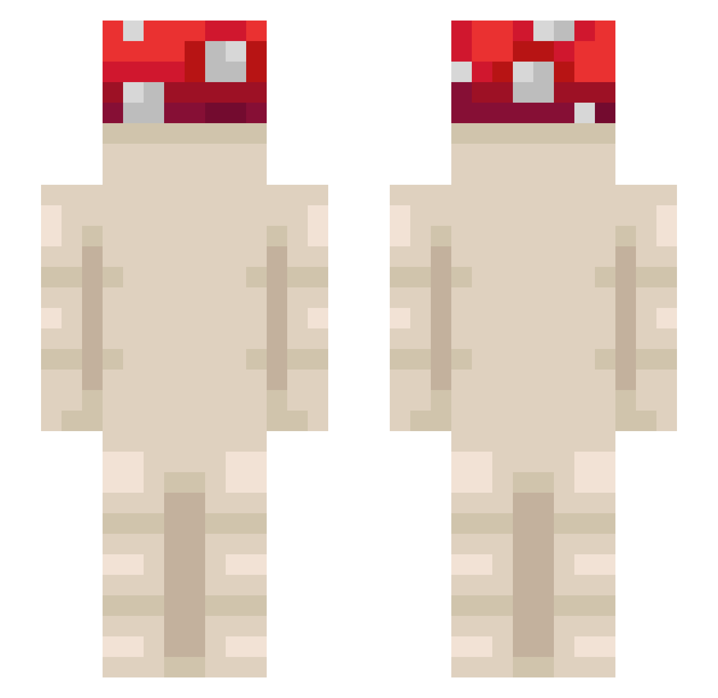 UhhhhFunGus Minecraft skin, front and back view