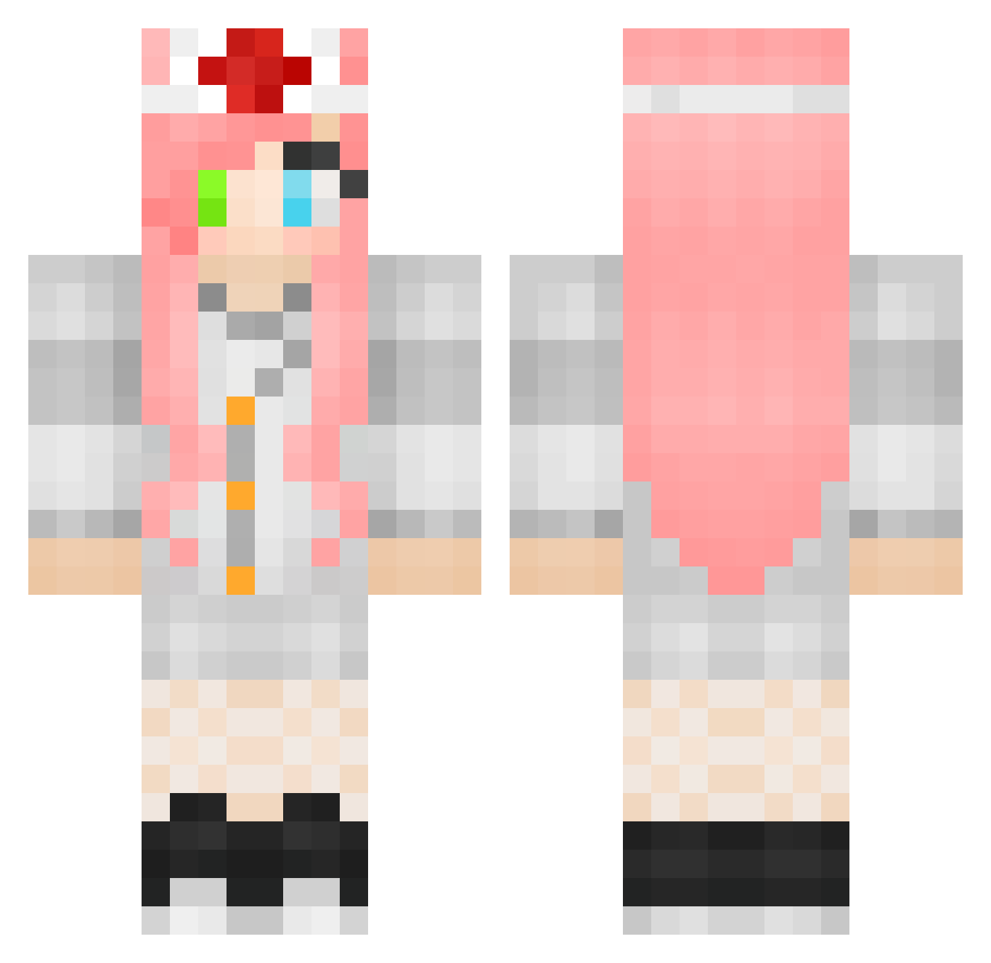 Candis Minecraft skin, front and back view