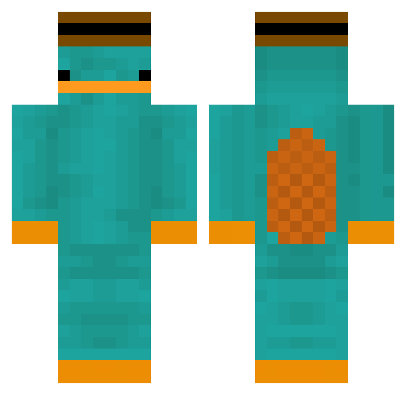 Stormdancer88 Minecraft skin, front and back view
