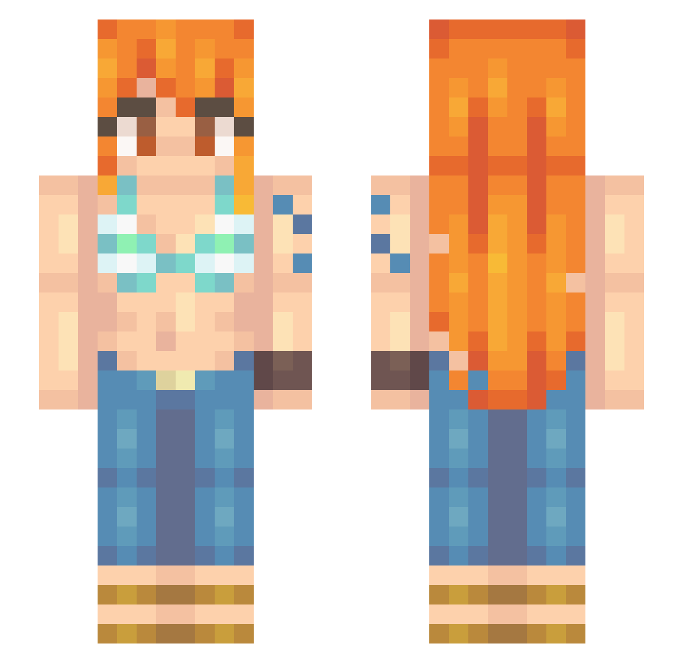 Slushieboy1000 Minecraft skin, front and back view