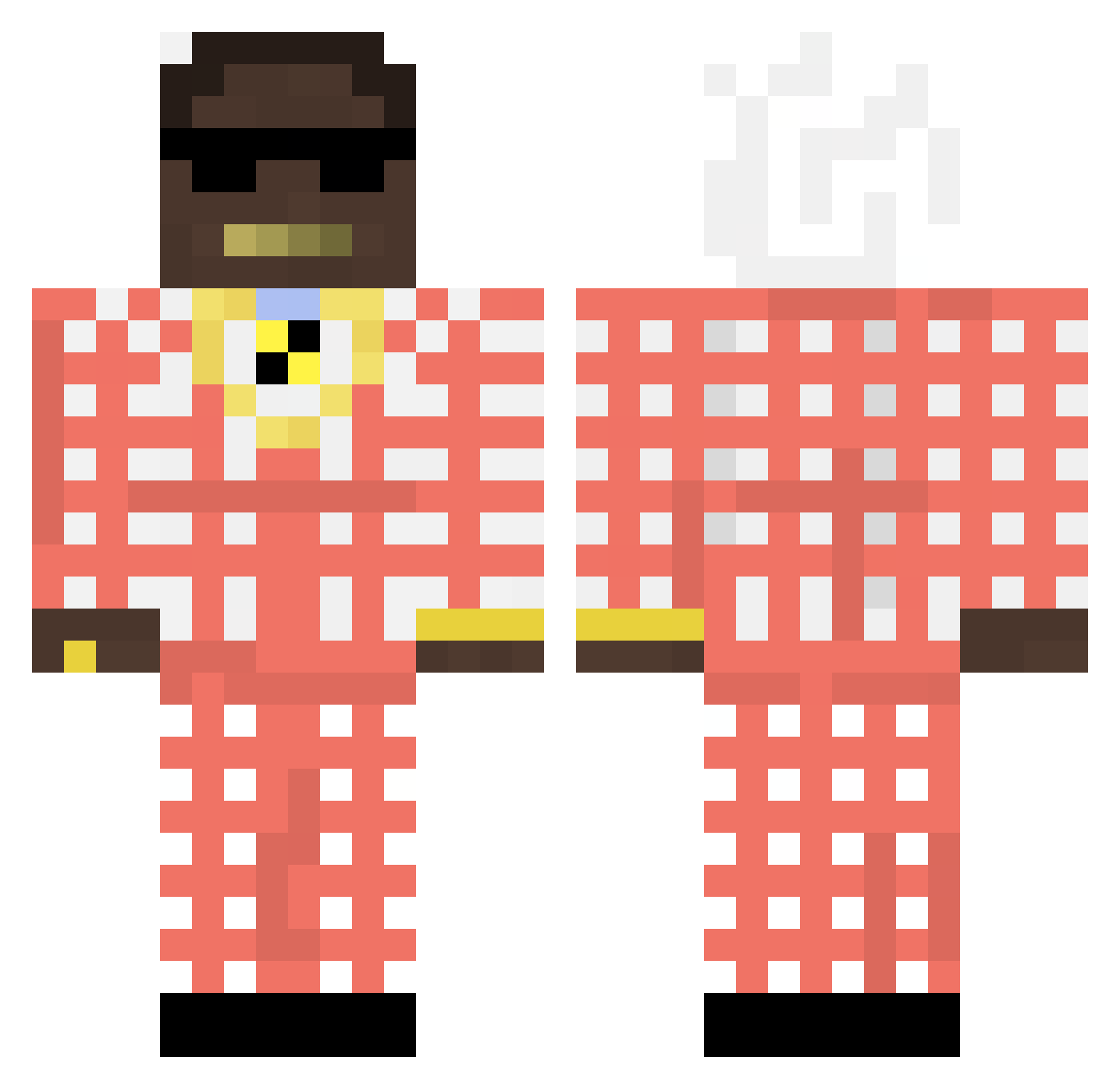 djamba1 Minecraft skin, front and back view