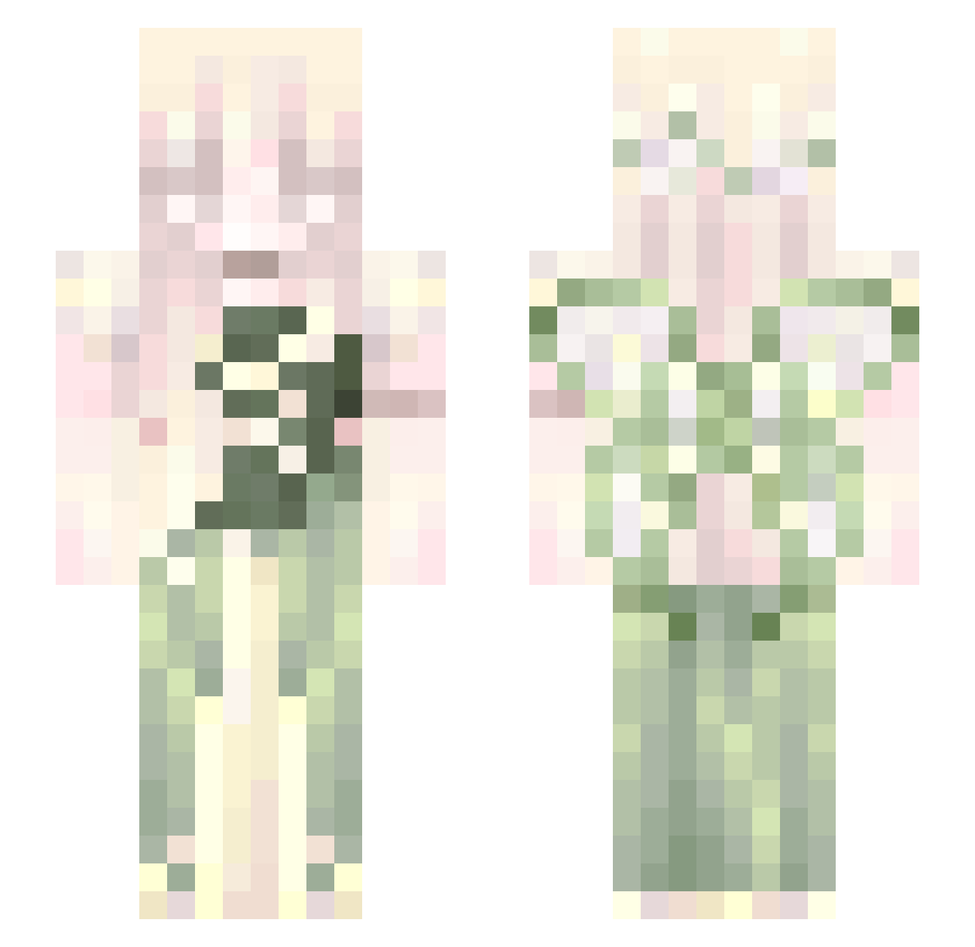 nxchi Minecraft skin, front and back view