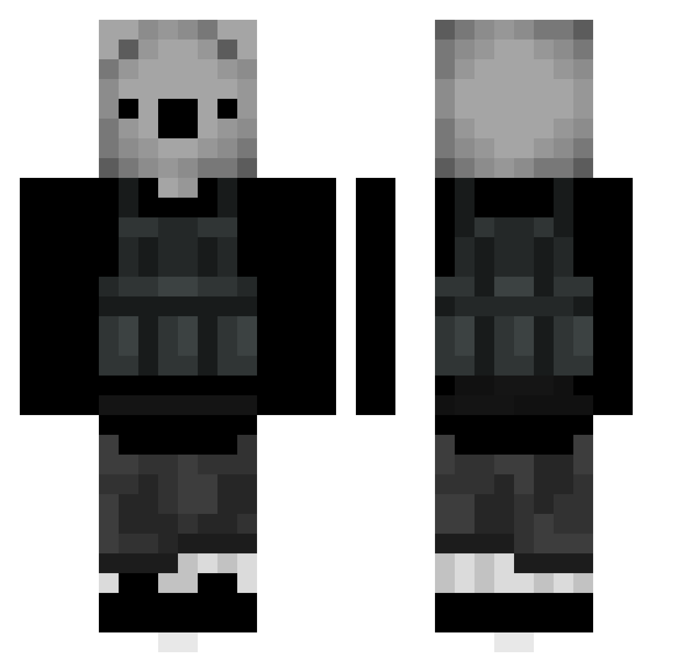 Mixto_ Minecraft skin, front and back view