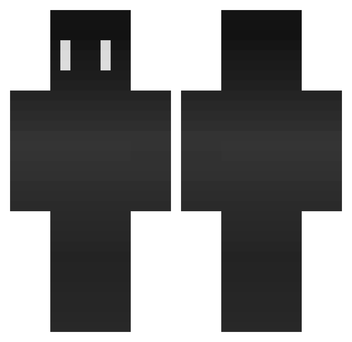 TheLessTime Minecraft skin, front and back view