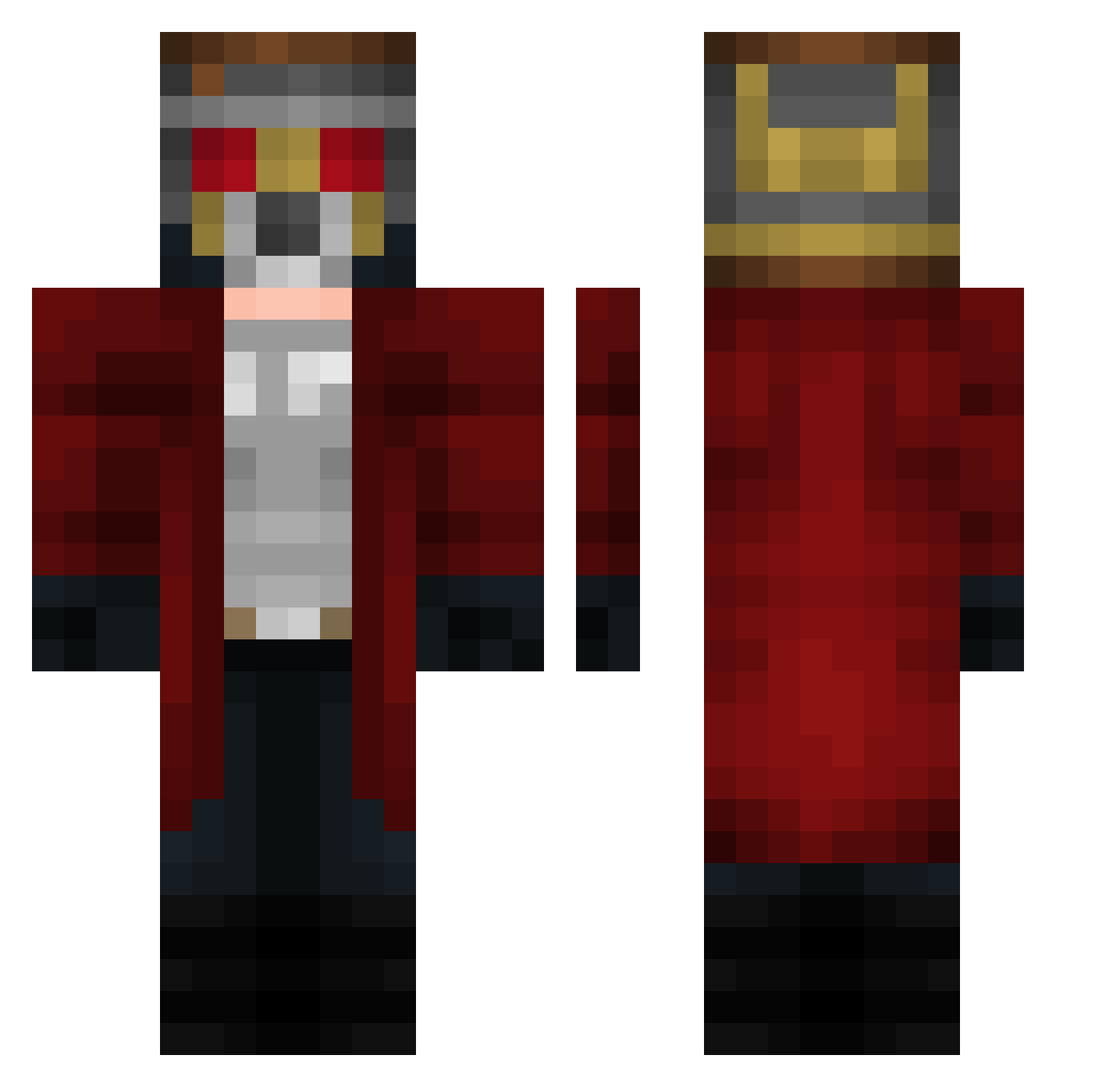 Cdmt_230 Minecraft skin, front and back view