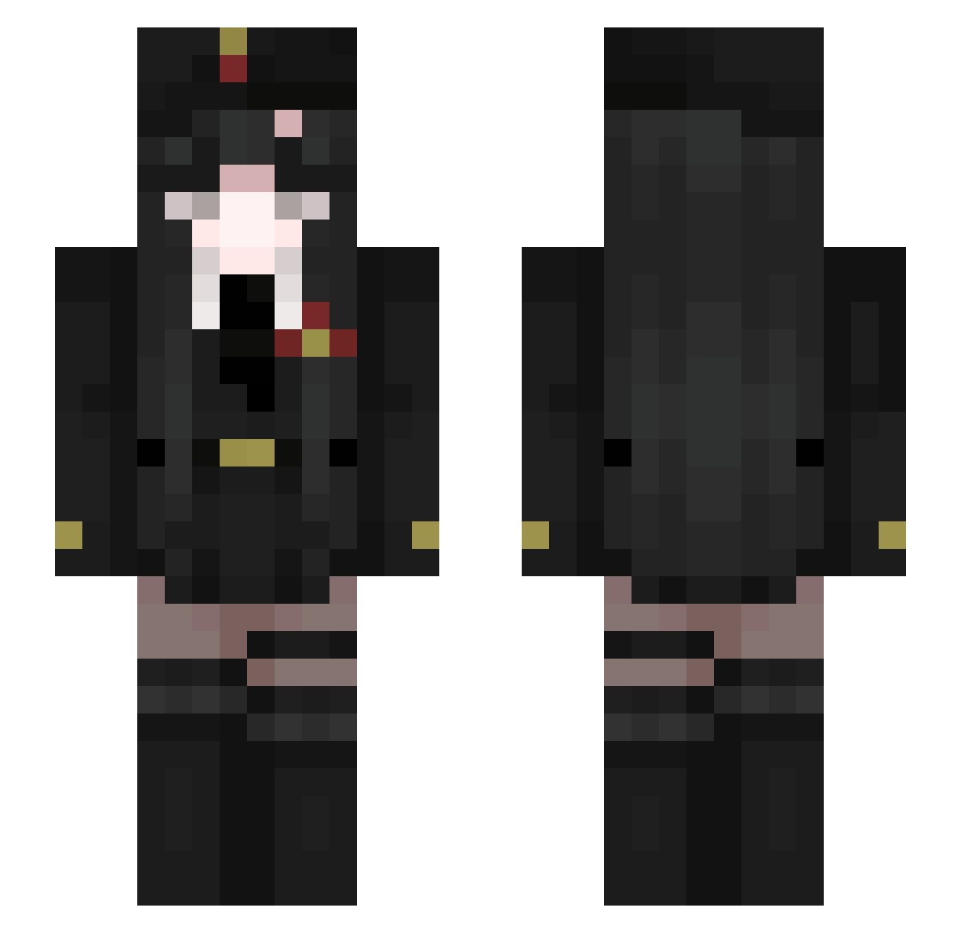 rata29 Minecraft skin, front and back view