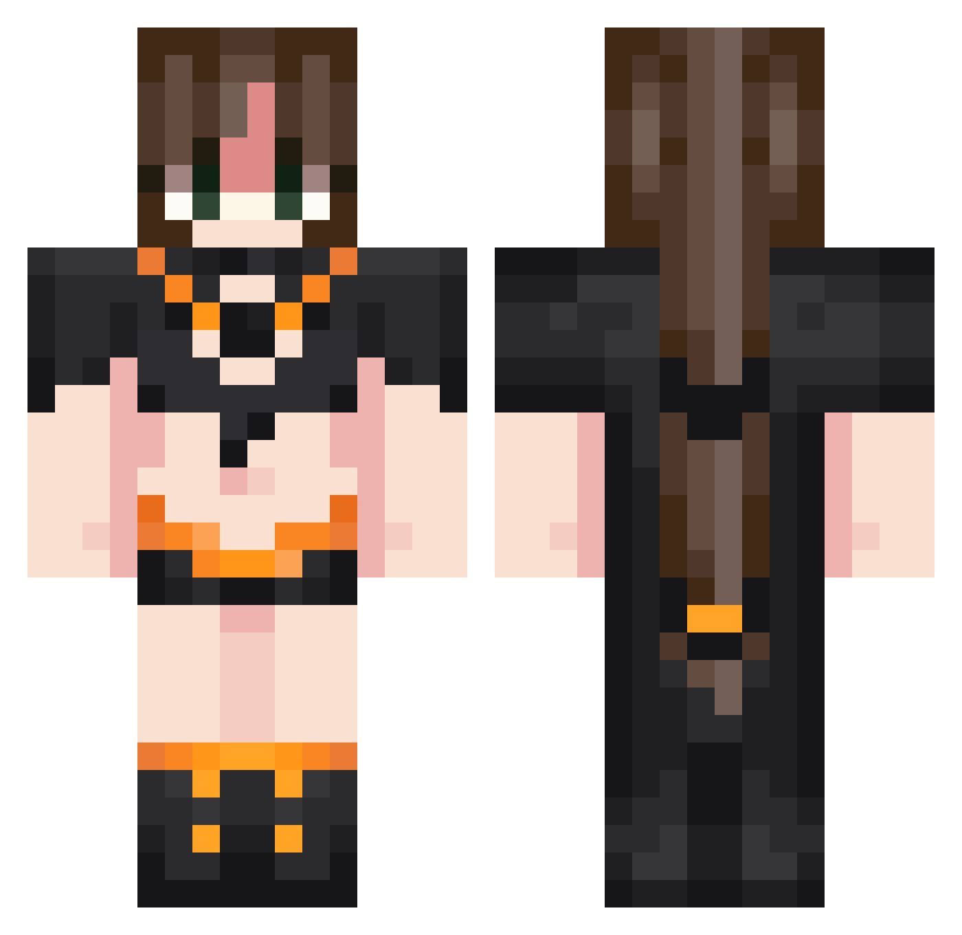 yjsc Minecraft skin, front and back view