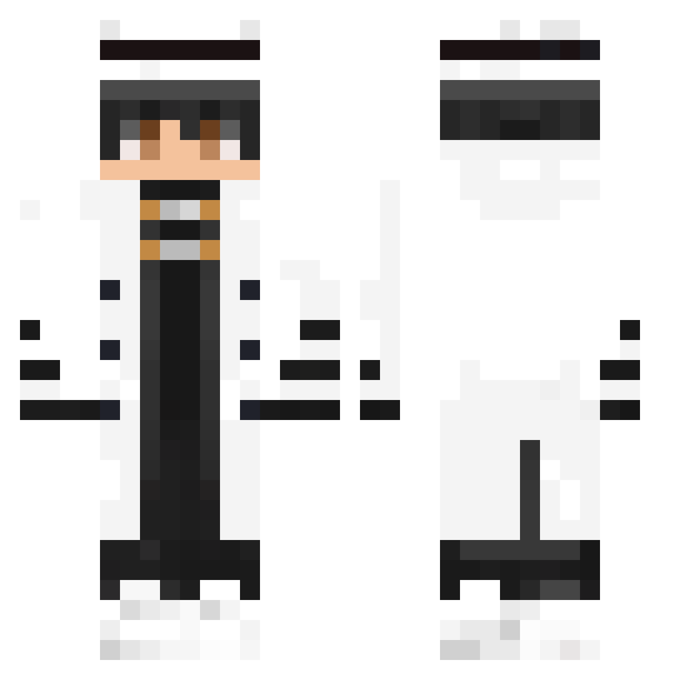 DoktoraXD Minecraft skin, front and back view