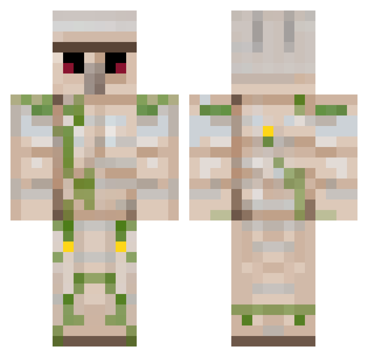 DAVIDMAKER3000 Minecraft skin, front and back view