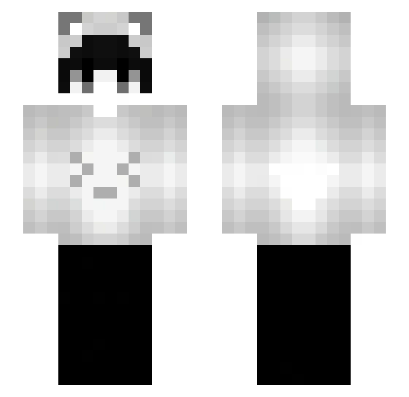 Dusty Minecraft skin, front and back view
