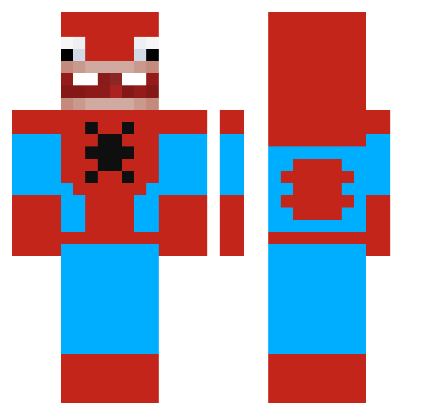 WIN_ABC Minecraft skin, front and back view