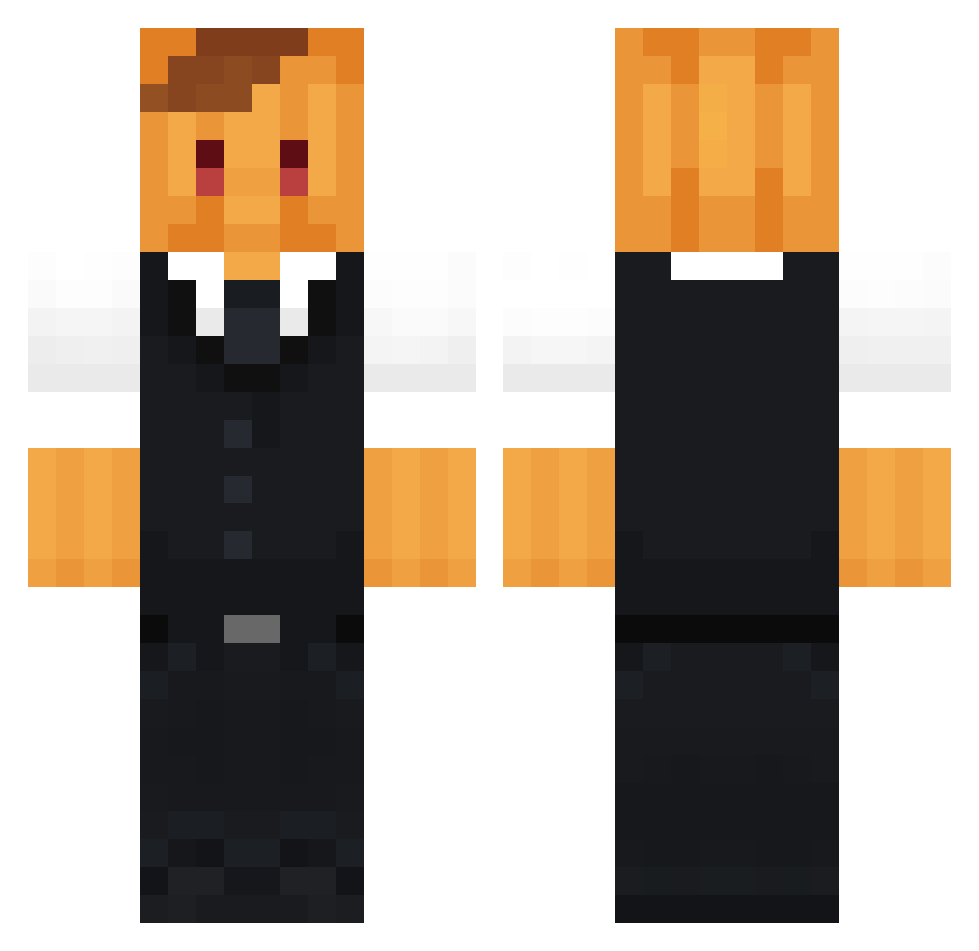 LukTheOnion Minecraft skin, front and back view