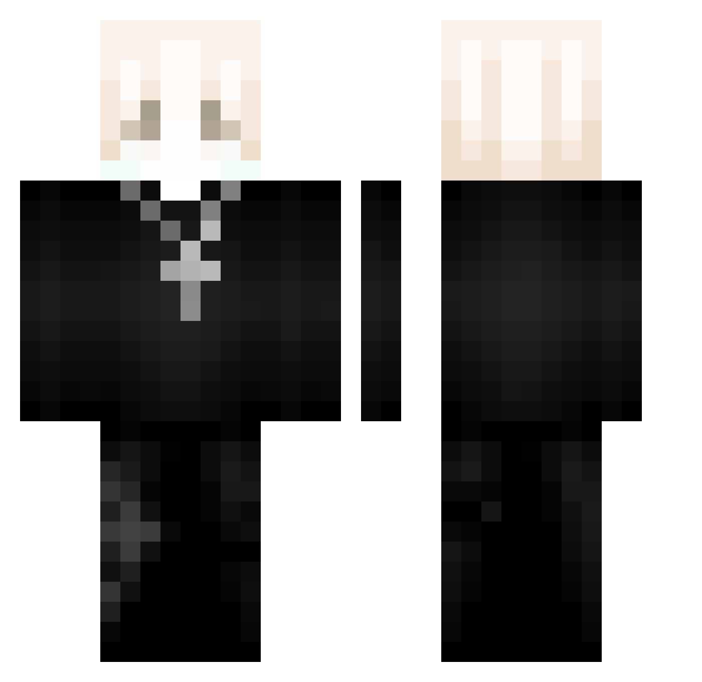 Netxro Minecraft skin, front and back view