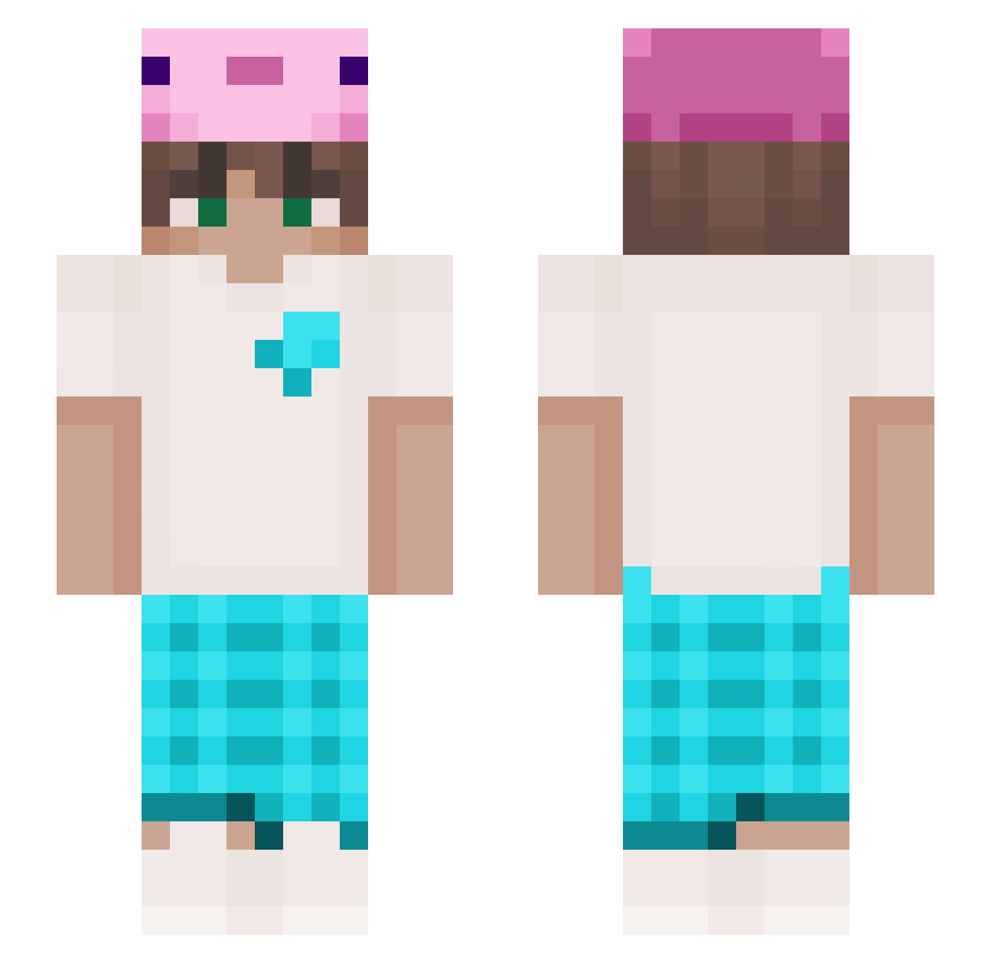 KromatiK2186 Minecraft skin, front and back view