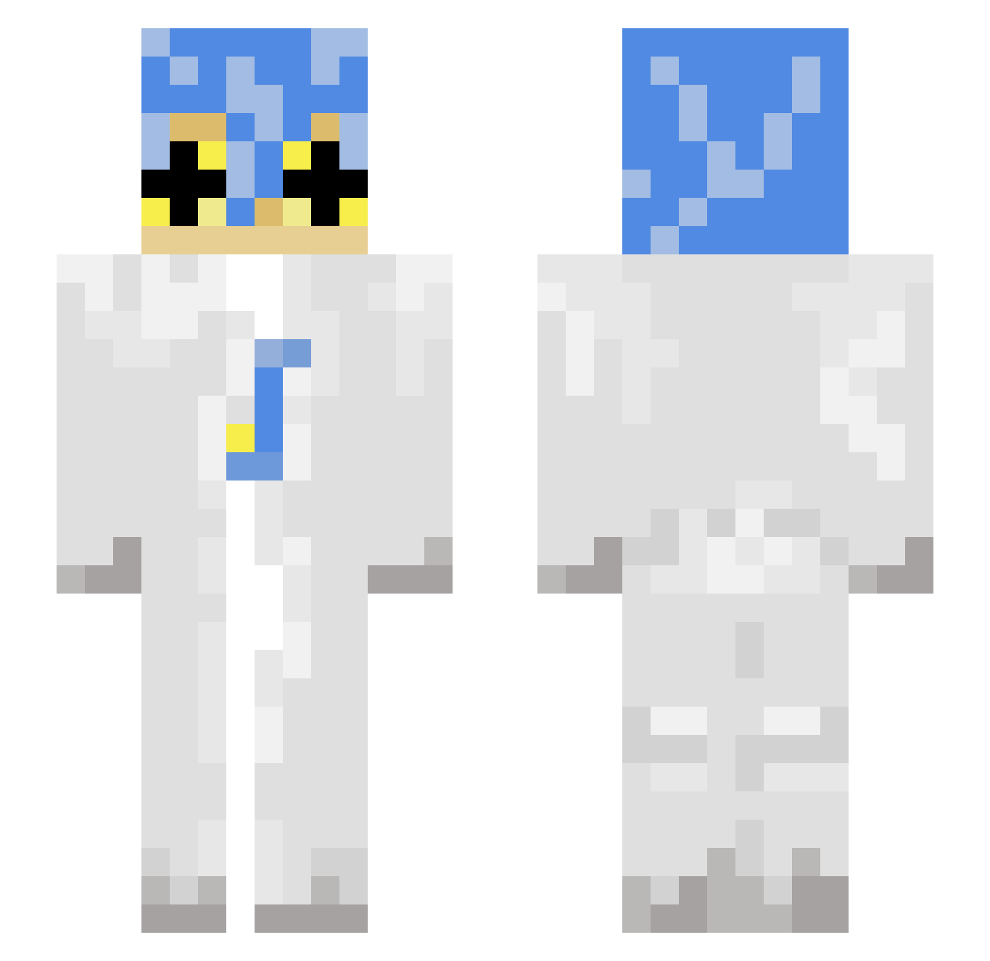 xGlanfy_ Minecraft skin, front and back view