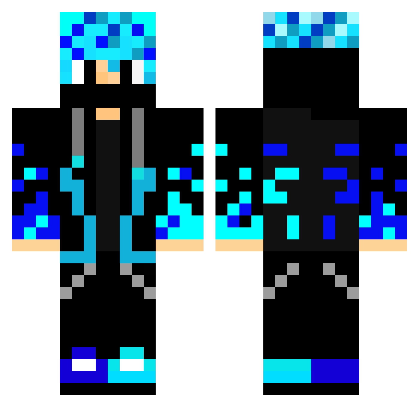 redder2gamer Minecraft skin, front and back view