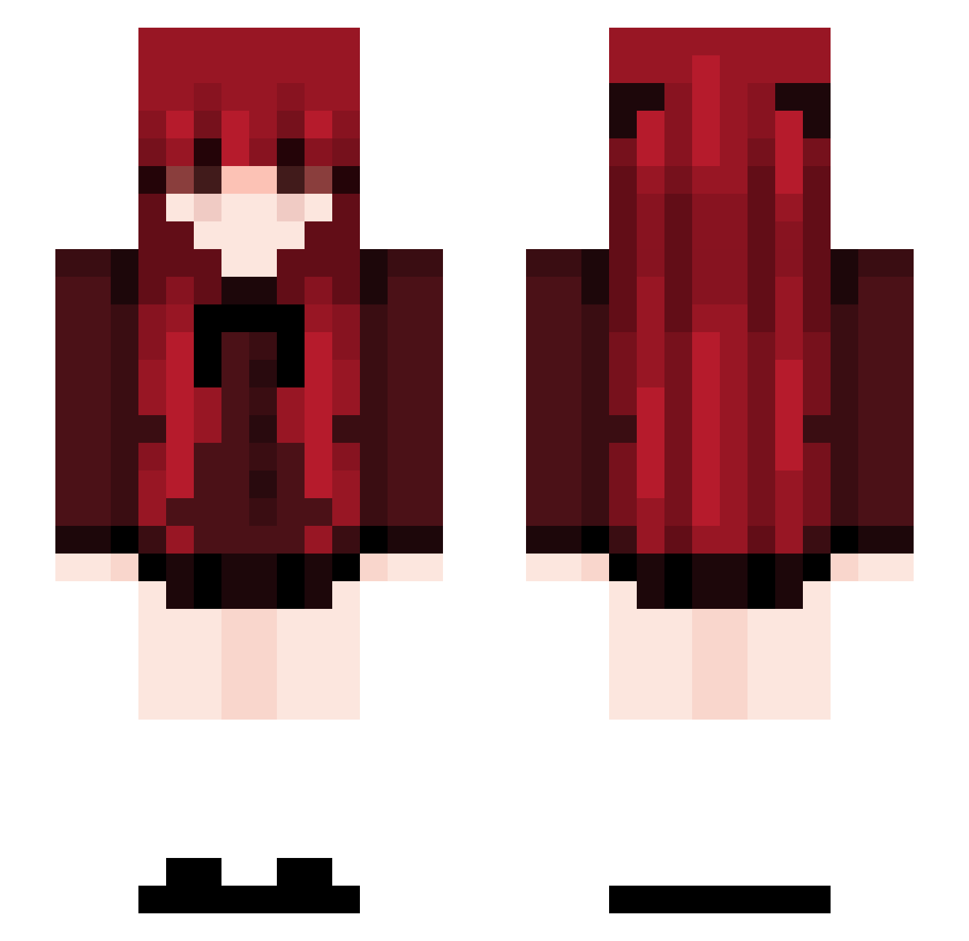 julaxz Minecraft skin, front and back view