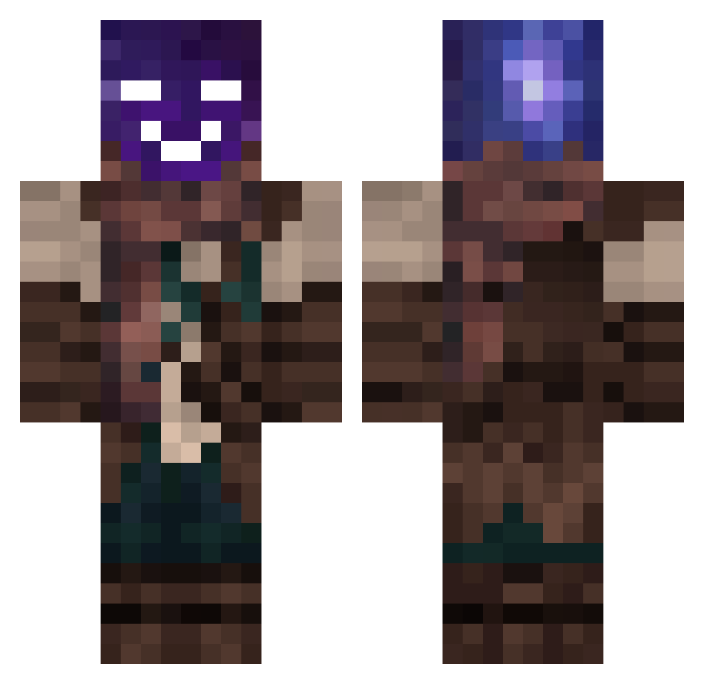 ___Nebula__ Minecraft skin, front and back view