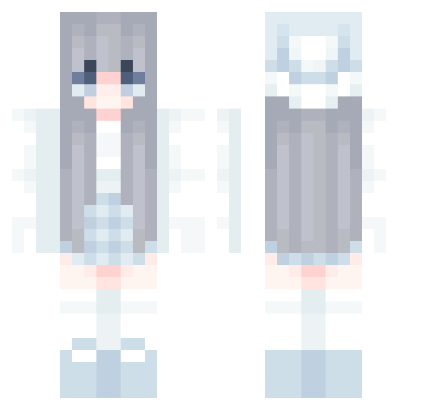 Favor_520 Minecraft skin, front and back view