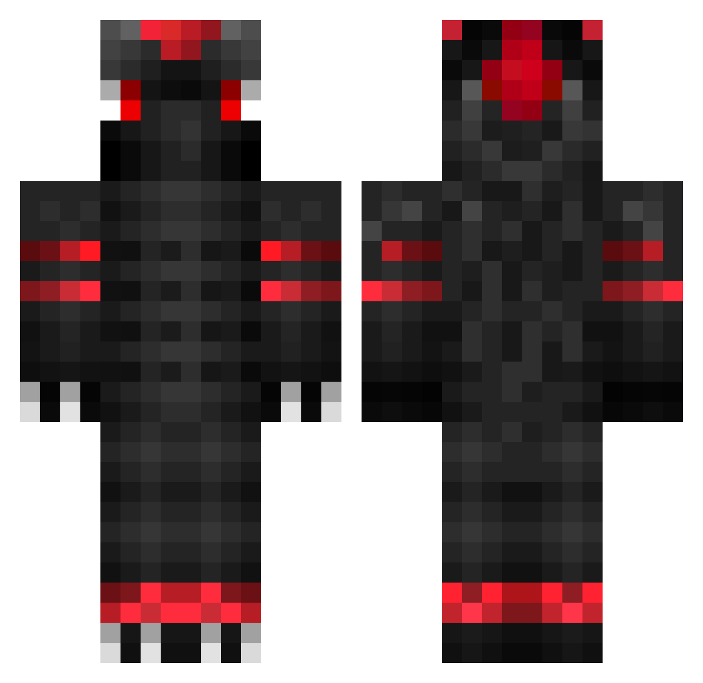 Dragenball12 Minecraft skin, front and back view
