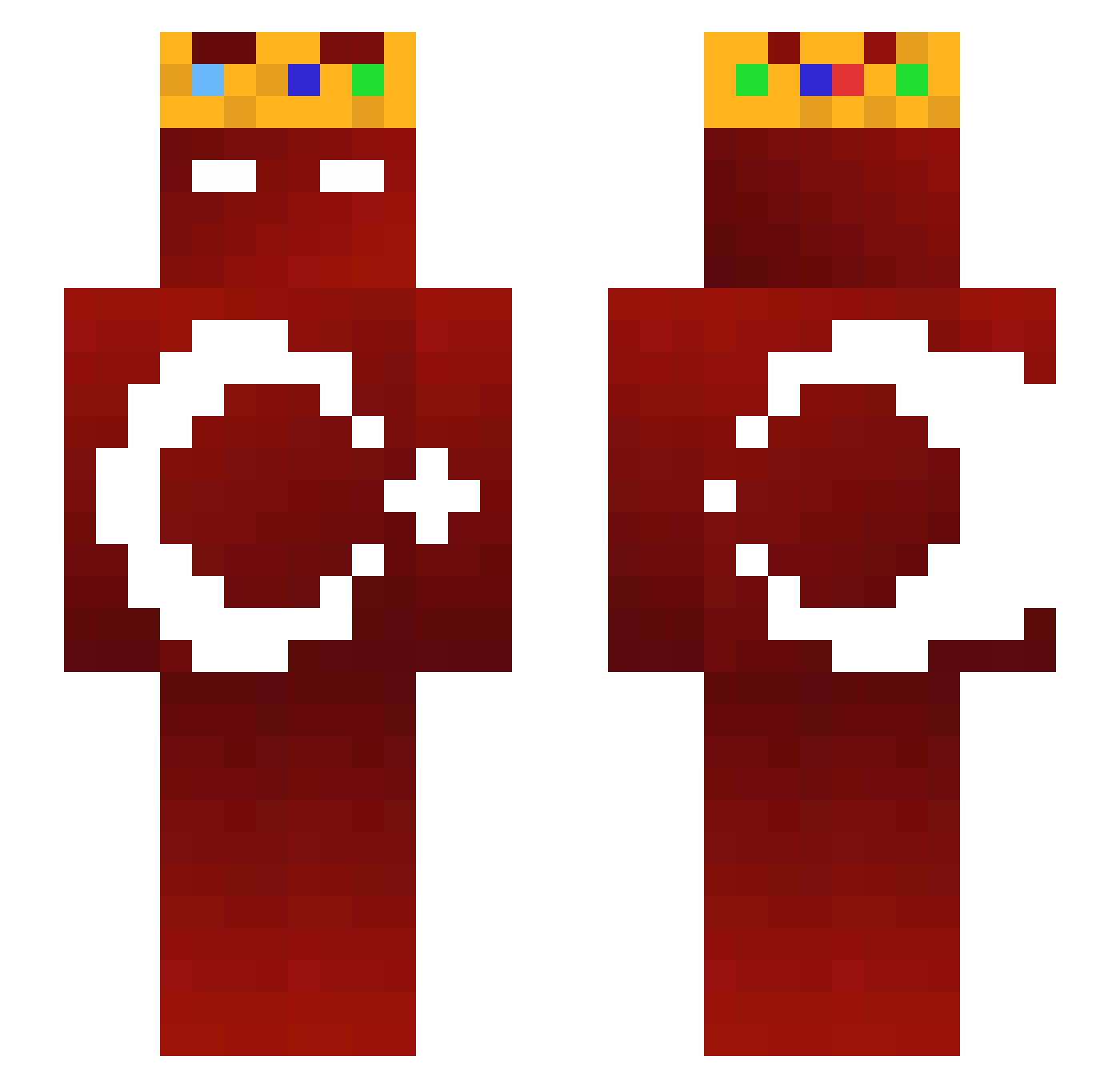 Slayedkun Minecraft skin, front and back view